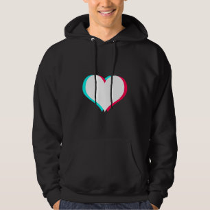 Tiktok Heart Tik Tok Heart Black Hoodie