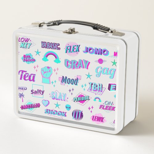 Tiktok Vaporwave Inspired Metal Lunchbox