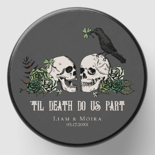 Til Death Black Gothic St Patricks Skull Wedding Mini Candle Favors