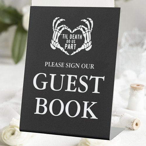 Til Death Black Gothic Wedding Sign Our Guest Book