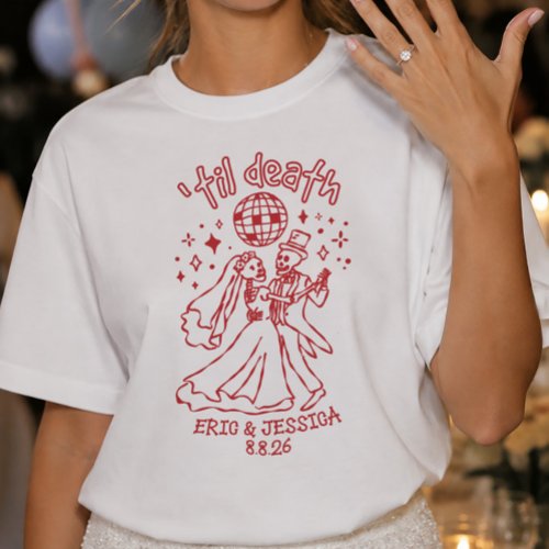 Til Death Custom Skeleton Couple Wedding Shirt