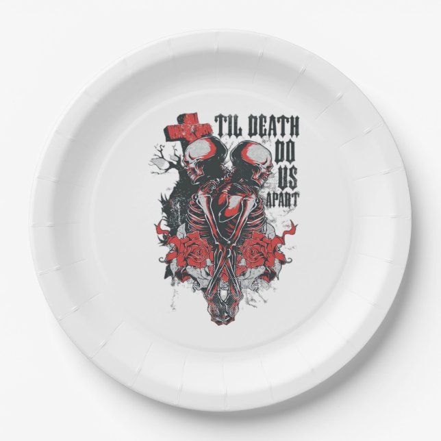 Til Death Do Us Apart Paper Plates (Front)