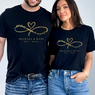 Til Death Do Us Part Black & Gold Infinity Symbol T-Shirt