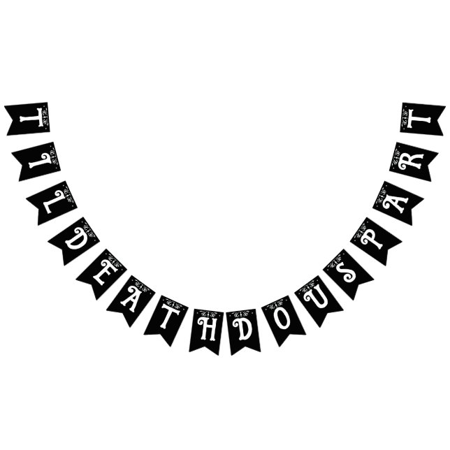 Til Death Do Us Part Black Gothic  Bunting Flags (All)