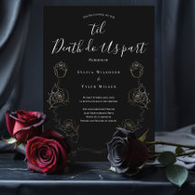 Til Death Do Us Part Black Gothic Wedding