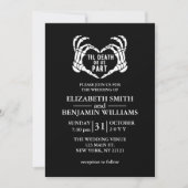Til Death Do Us Part Black Gothic Wedding Invitation (Front)