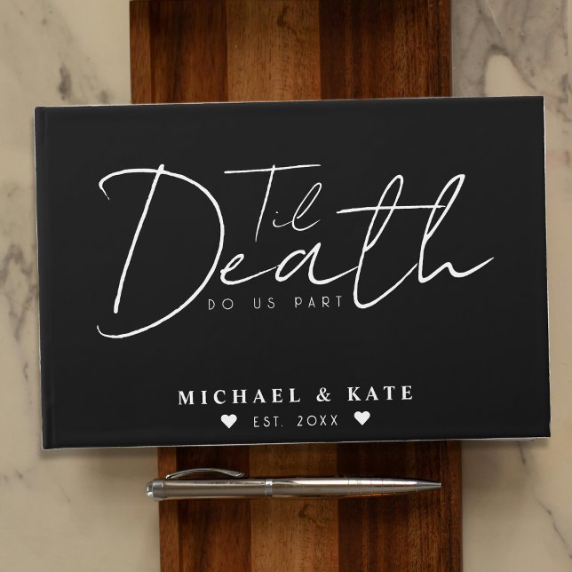 Til Death Do Us Part Black Wedding Guest Book (Til Death Do Us Part Black Wedding Guest Book)