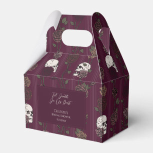 ’Til Death Do Us Part Burgundy Gothic Wedding Favor Boxes