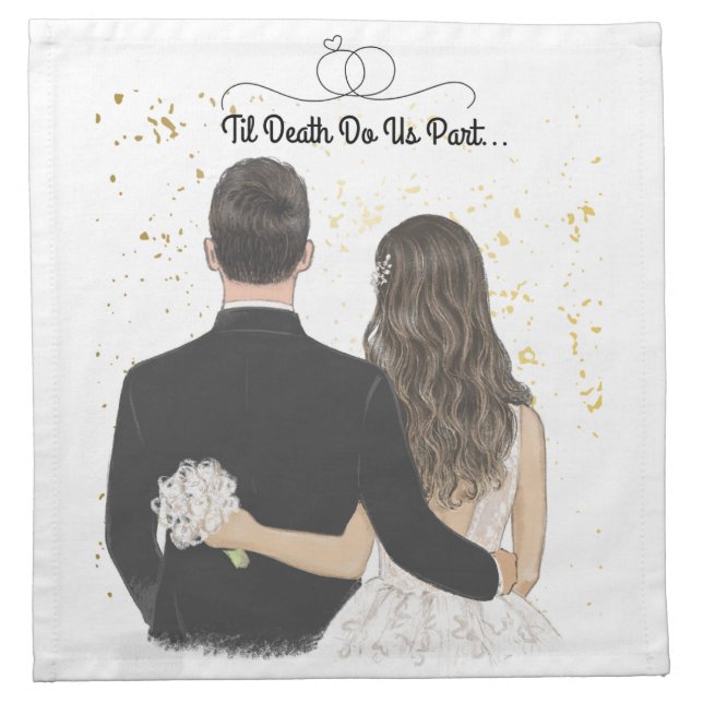Til Death Do Us Part  Cloth Napkin (Front)