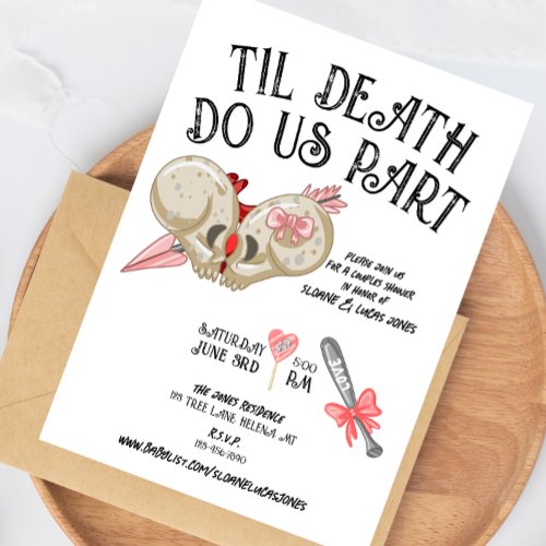 Til Death Do Us Part  Couples Invite  Color