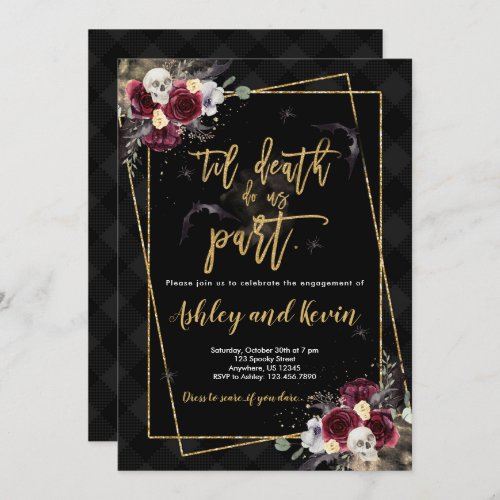 Til Death Do Us Part Engagement Party Invitation
