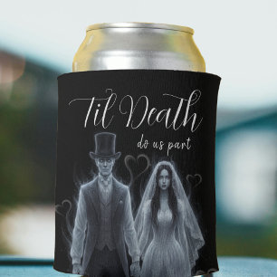 Til Death Do Us Part Ghost Gothic Wedding Can Cooler