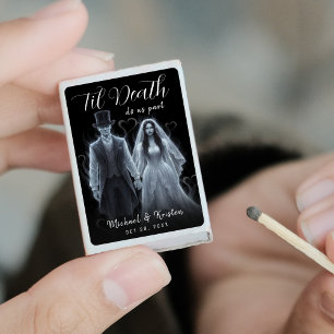 Til Death Do Us Part Ghost Gothic Wedding Matchboxes