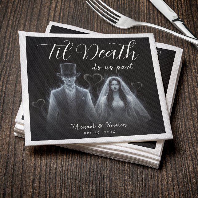 Til Death Do Us Part Ghost Gothic Wedding Napkins (Til Death Do Us Part Ghost Gothic Wedding Napkins
)