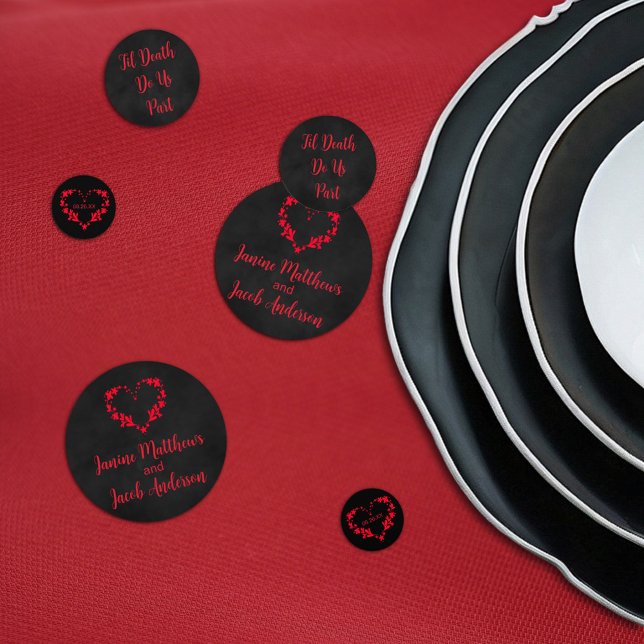 Til Death Do Us Part Gothic Black and Black Confetti (Creator Uploaded)