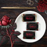Til Death Do Us Part Gothic Black and Red Roses Hershey's Miniatures<br><div class="desc">Designed to coordinate with our Til Death Do Us Part Collection,  this is the perfect wedding favor!  Featuring the red and black roses representative of the suite,  the text is total customizable.</div>