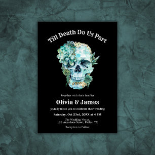 Til Death Do Us Part Gothic Halloween Wedding Invitation
