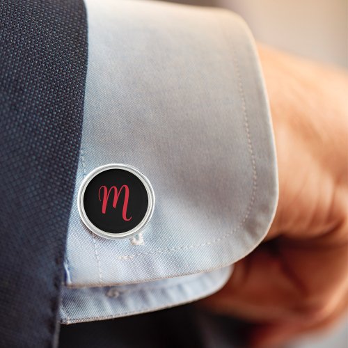 Til Death Do Us Part Gothic Moody Black and Red  Cufflinks