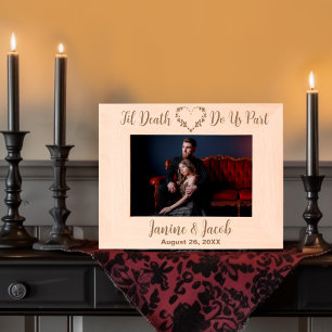 Til Death Do Us Part Gothic Moody Custom Wedding Engraved Frames