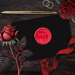 Til Death Do Us Part Gothic Red Heart Wedding Wax Seal Sticker<br><div class="desc">Designed to coordinate with our Til Death Do Us Part Gothic Collection,  this wax seal will bring your wedding suite all together. The text is editable from the product page or to change font style or color,  use the design tool.</div>