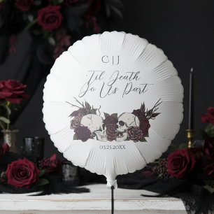 Til Death Do Us Part Gothic Skull & Rose Wedding Balloon