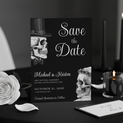 Til Death Do Us Part Gothic Skulls Black Wedding Save The Date