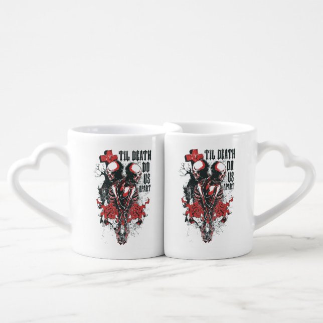 til death do us part gothic style Hopeless Romanti Coffee Mug Set (Front Nesting)