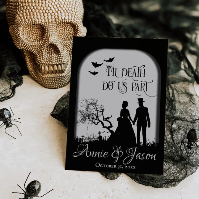 Til Death Do Us Part Gothic Wedding Invitation | Zazzle