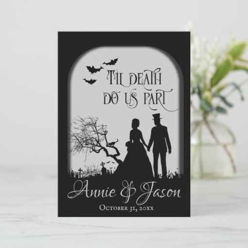 Til Death Do Us Part Gothic Wedding Invitation | Zazzle