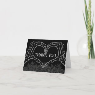 Til Death Do Us Part Gothic Wedding Letterpress Thank You Card