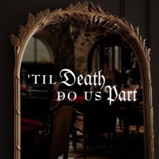 Til Death Do Us Part Gothic White Wedding Window Cling