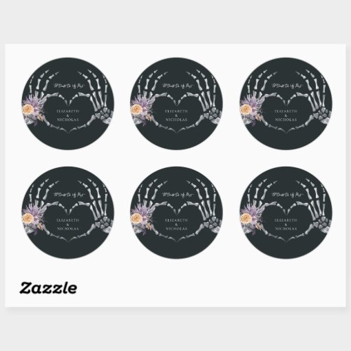 'Til Death Do Us Part | Halloween Wedding Classic Round Sticker | Zazzle