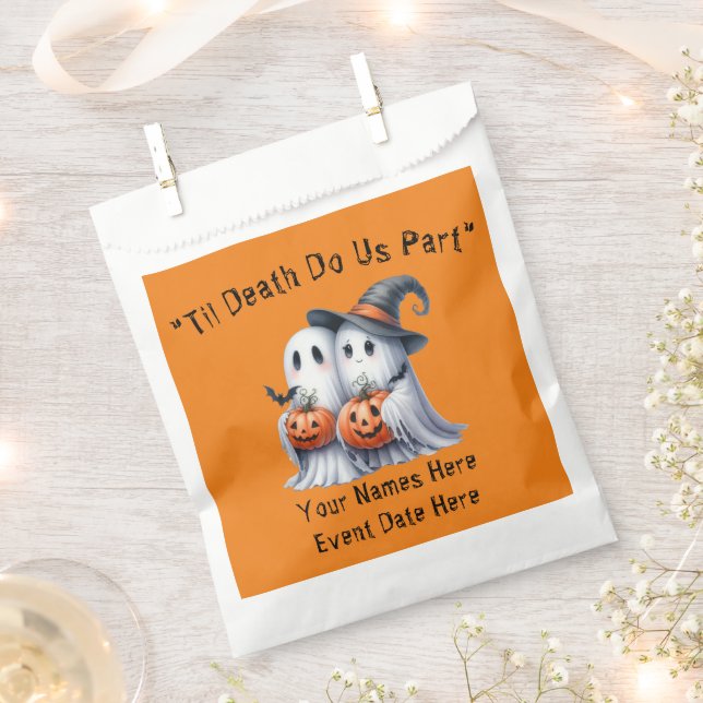 Til Death Do Us Part Halloween Wedding Favor Bag (Clipped)