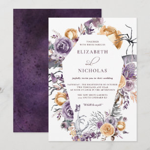 'Til Death Do Us Part Halloween Wedding Invitation