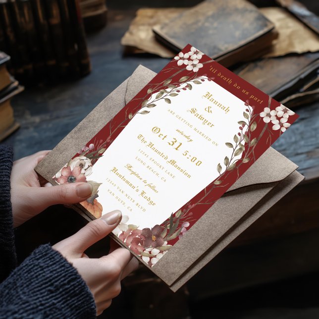 'Til Death Do Us Part Halloween Wedding Invitation (Creator Uploaded)
