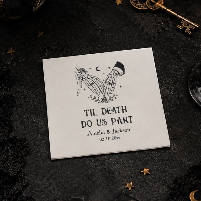 Til Death Do Us Part Halloween Wedding Napkins (Creator Uploaded)