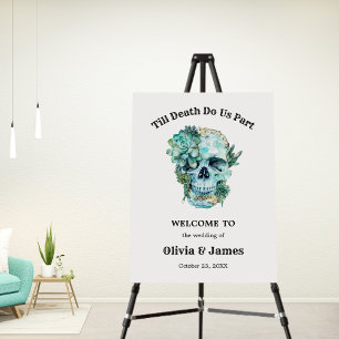 Til Death Do Us Part Halloween Wedding Welcome Foam Board