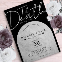 Til Death Do Us Part Headstone Black Wedding