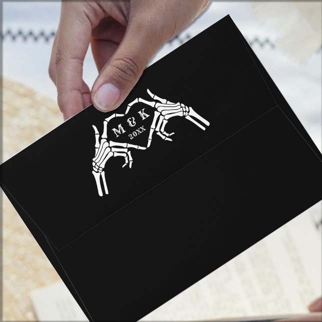 Til Death Do Us Part Heart Hand Black Wedding Envelope (Til Death Do Us Part Heart Hand Black Wedding Envelope
)