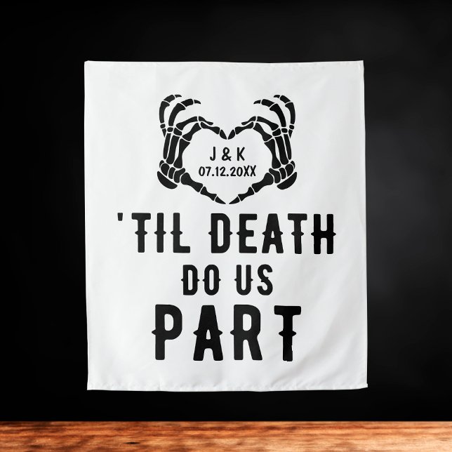 Til Death Do Us Part Personalized Wedding Backdrop (Til Death Do Us Part Personalized Wedding Backdrop
)