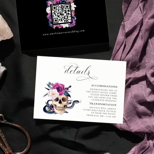 Til Death Do Us Part Purple  Black Details Enclosure Card