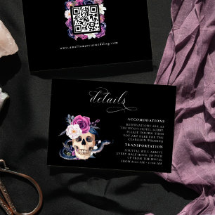 'Til Death Do Us Part Purple & Black Details Enclosure Card