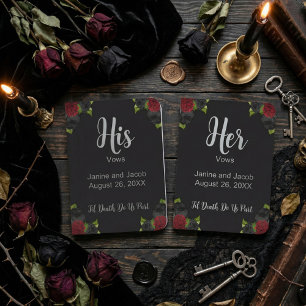 Til Death Do Us Part Red and Black Wedding Vow Foil Vow Books