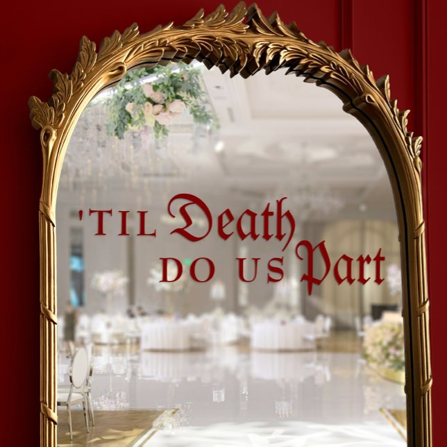 Til Death Do Us Part Red Vampire Wedding Window Cling (Til Death Do Us Part Red Vampire Wedding Window Cling)