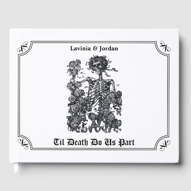 Til Death Do Us Part Skeleton Guest Book (Front)