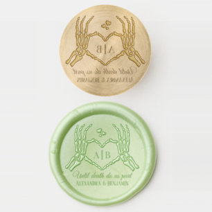 Til Death Do Us Part Skeleton Hands Heart Sign #1 Wax Seal Stamp