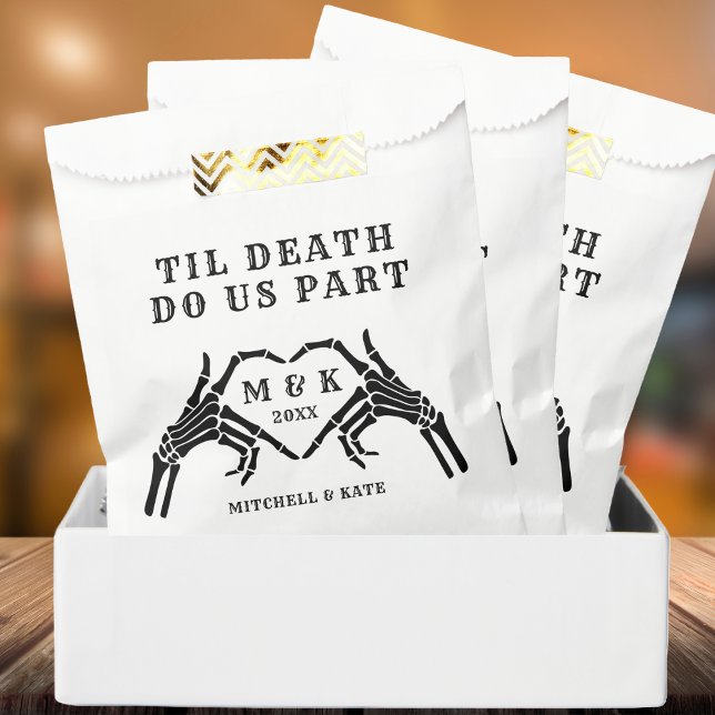 Til Death Do Us Part Skeleton Heart Hand Wedding Favor Bag (Til Death Do Us Part Skeleton Heart Hand Wedding Favor Bag
)