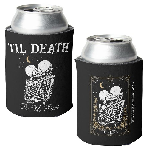 Til Death Do Us Part Skeleton Lovers Tarot Card Can Cooler