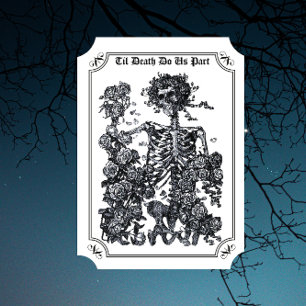 Til Death Do Us Part Skeleton Wedding Invitation