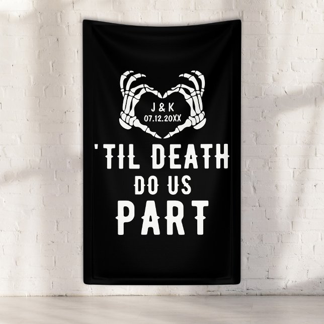 Til Death Do Us Part Skeleton Wedding Vertical Banner (Til Death Do Us Part Skeleton Wedding Vertical Banner
)
